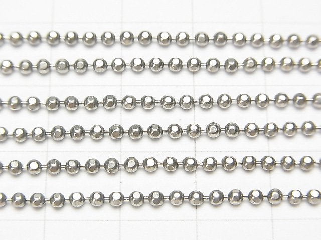 Silver925 cut ball chain 2 mm Oxidized Finish 1 pc $9.19