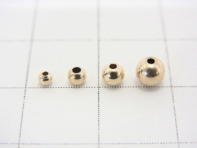 [K10 Yellow Gold]Round [2mm][2.5mm][3mm][4mm]10pcs