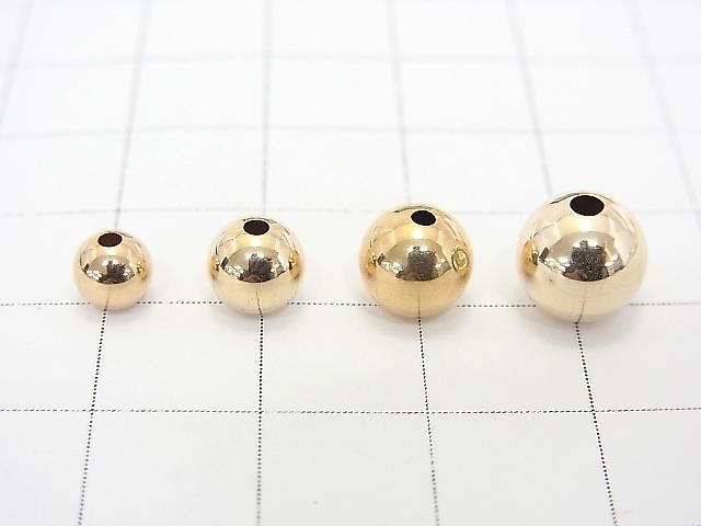 [K10 Yellow Gold]Round [5mm][6mm][7mm][8mm]1pc