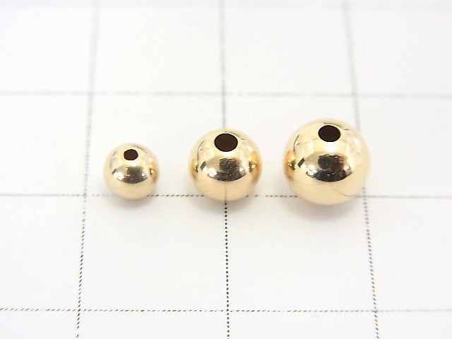 [K14 Yellow Gold] Round [4mm][5mm][6mm] 1pc