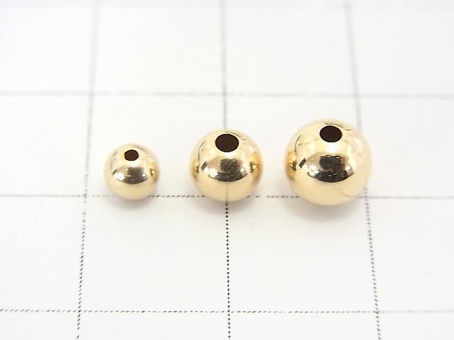 [K14 Yellow Gold]Round [4mm][5mm][6mm]1pc