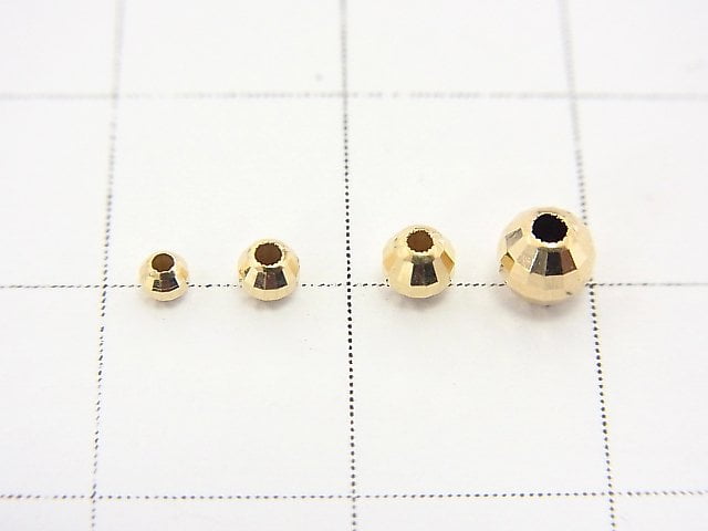 [K14 Yellow Gold]Round cut beads [2mm][2.5mm][3mm][4mm]1pc