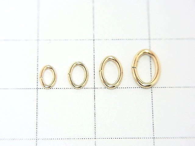 14KGF Oval Jump Ring [4.5mm][5mm][6mm][7mm] 10pcs