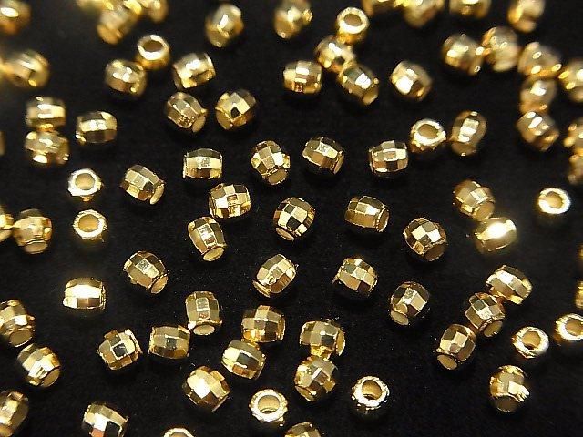 Silver925  Faceted Round 2.5mm  18KGP 20pcs