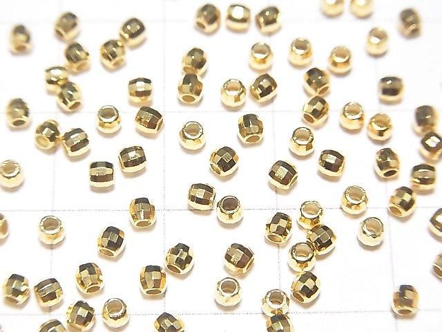Silver925  Faceted Round 2.5mm  18KGP 20pcs