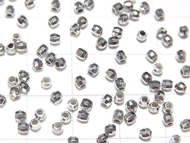 Silver925  Faceted Round 2.5mm  Rhodium Plated  20pcs