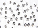 Silver925  Faceted Round 3mm  Rhodium Plated  10pcs
