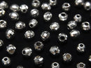 Silver925  Faceted Round 4mm  Rhodium Plated  10pcs