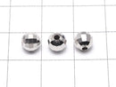 Silver925  Faceted Round 6mm  Rhodium Plated  5pcs $4.79