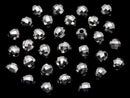 Silver925  Faceted Round 6mm  Rhodium Plated  5pcs $4.79