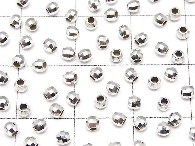 Silver925  Faceted Round 2.5mm  No coating  20pcs