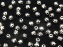 Silver925  Faceted Round 3mm  No coating  10pcs