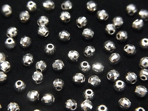 Silver925  Faceted Round 3mm  No coating  20pcs