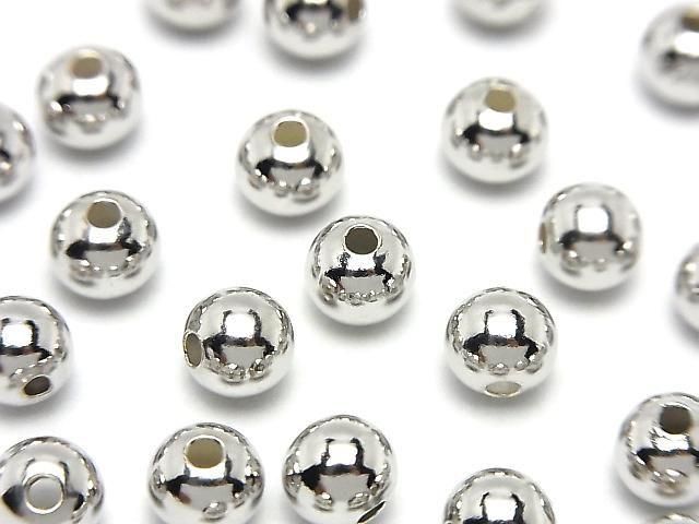Silver925  Round 2mm,2.5mm,3mm,4mm,6mm,8mm Rhodium Plated  3pcs -