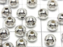 Silver925  Round 2mm,2.5mm,3mm,4mm,6mm,8mm Rhodium Plated  3pcs -