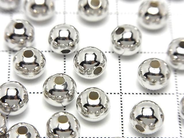 Silver925  Round 2mm,2.5mm,3mm,4mm,6mm,8mm Rhodium Plated  3pcs -