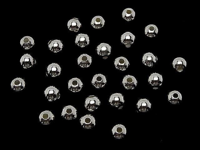 Silver925  Round 2mm,2.5mm,3mm,4mm,6mm,8mm Rhodium Plated  3pcs -