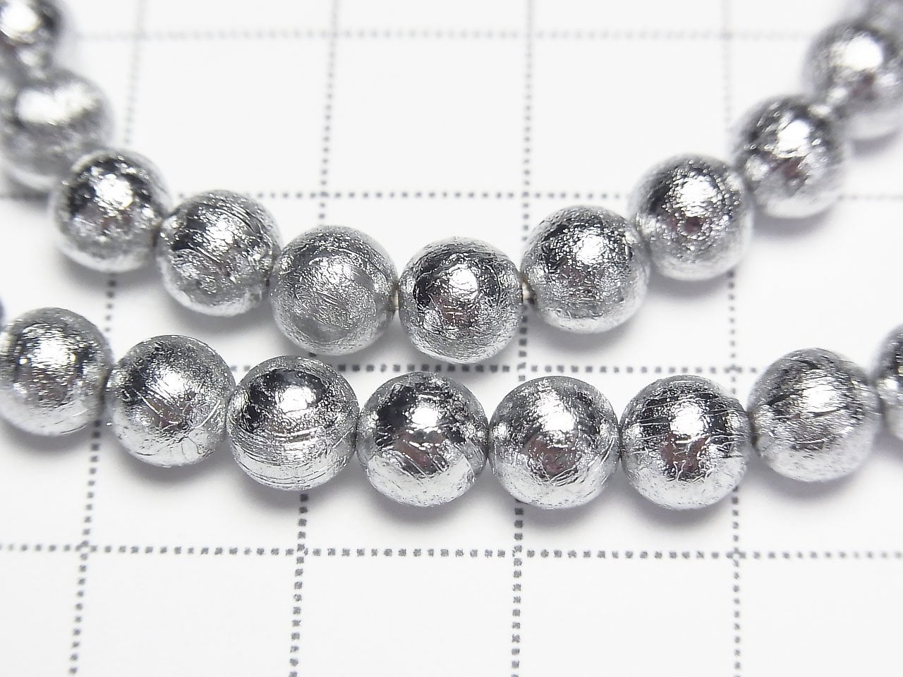 Meteorite (Altai meteorite) Round 6mm Bracelet