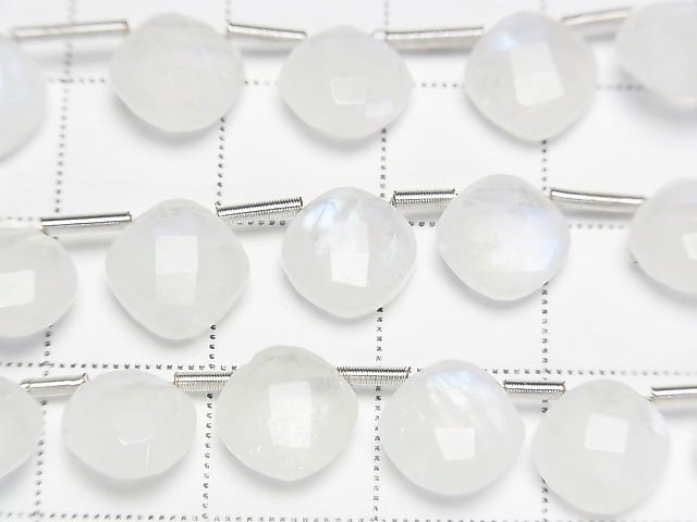[Video] High Quality Rainbow Moonstone AA++ Diamond Shape (Cushion Cut) 9x9mm half or 1strand (18pcs)