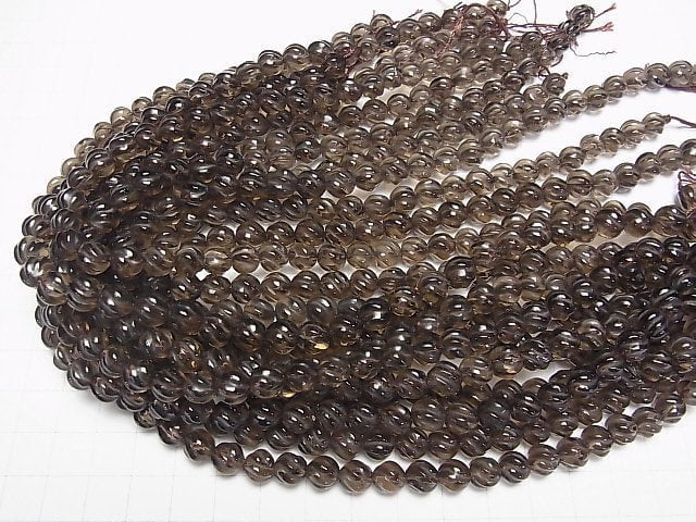 Smoky Quartz AA+ Round 7mm S line Twist half or 1strand beads (aprx.15inch/38cm)