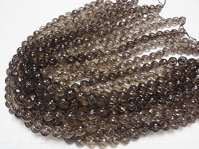 [Video]Smoky Quartz AA+ Round 10mm S line Twist half or 1strand beads (aprx.15inch/38cm)