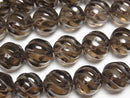 Smoky Quartz AAA Round 12mm S line Twist half or 1strand beads (aprx.15inch/37cm)
