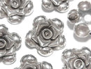 Karen Silver Rose Ornament Charm [13x7mm][17x6mm][22x7.5mm] 1pc