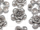 Karen Silver Rose Ornament Charm [13x7mm][17x6mm][22x7.5mm] 1pc