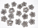 Karen Silver Rose Ornament Charm [13x7mm][17x6mm][22x7.5mm] 1pc