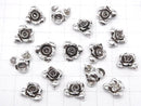 Karen Silver Rose Charm 13x13x6mm 1pc