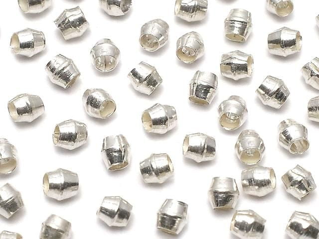 Karen Silver Rondelle (Tube) 3x2.5x2.5mm 10pcs