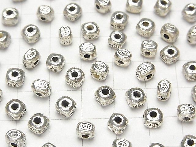 Rondelle argent Karen 5x5x4mm 2 pcs