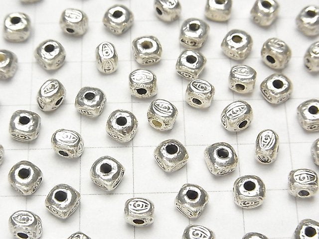 Karen Silver Roundel 5x5x4mm 2pcs