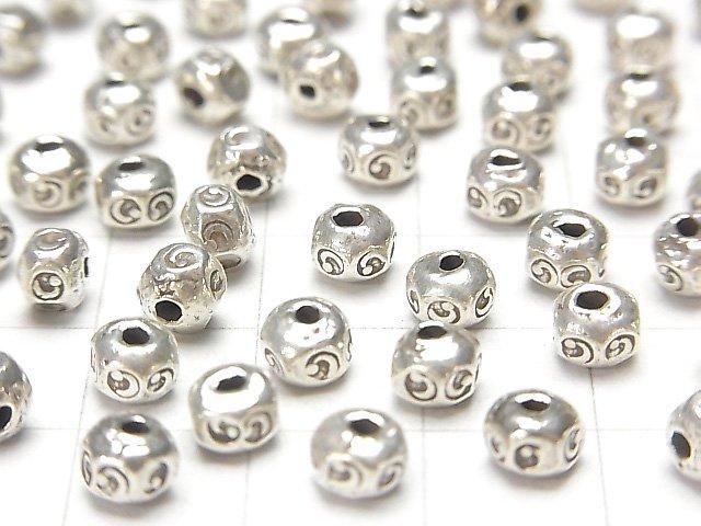 Karen Silver Rondelle 5x5x4mm 3pcs