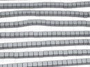 Frosted Hematite Cube 4x4x4mm 1strand beads (aprx.15inch/38cm)