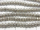 Karen Silver Rondelle Ornament, 4x4x3mm, 1/8" or 1-strand beads (approx. 15 inches/38 cm)