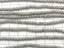 Karen Silver Rondelle Ornament, 4x4x3mm, 1/8" or 1-strand beads (approx. 15 inches/38 cm)
