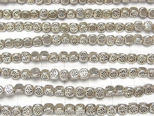 Karen Silver Decorative Triangle Beads 4mm 1/8 or 1strand beads (aprx.15inch / 38cm)