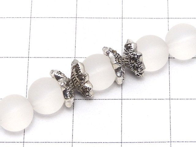 Silver925 Bead cap with Marcasite 8 x 8 x 3 mm 2 pcs $6.79