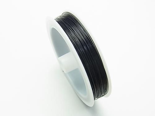 Nylon coated wire, black, 1 roll
