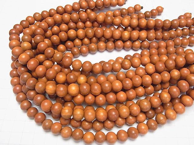 1strand $3.19! Redwood Semi Round 10mm 1strand beads (aprx.15inch / 38cm)