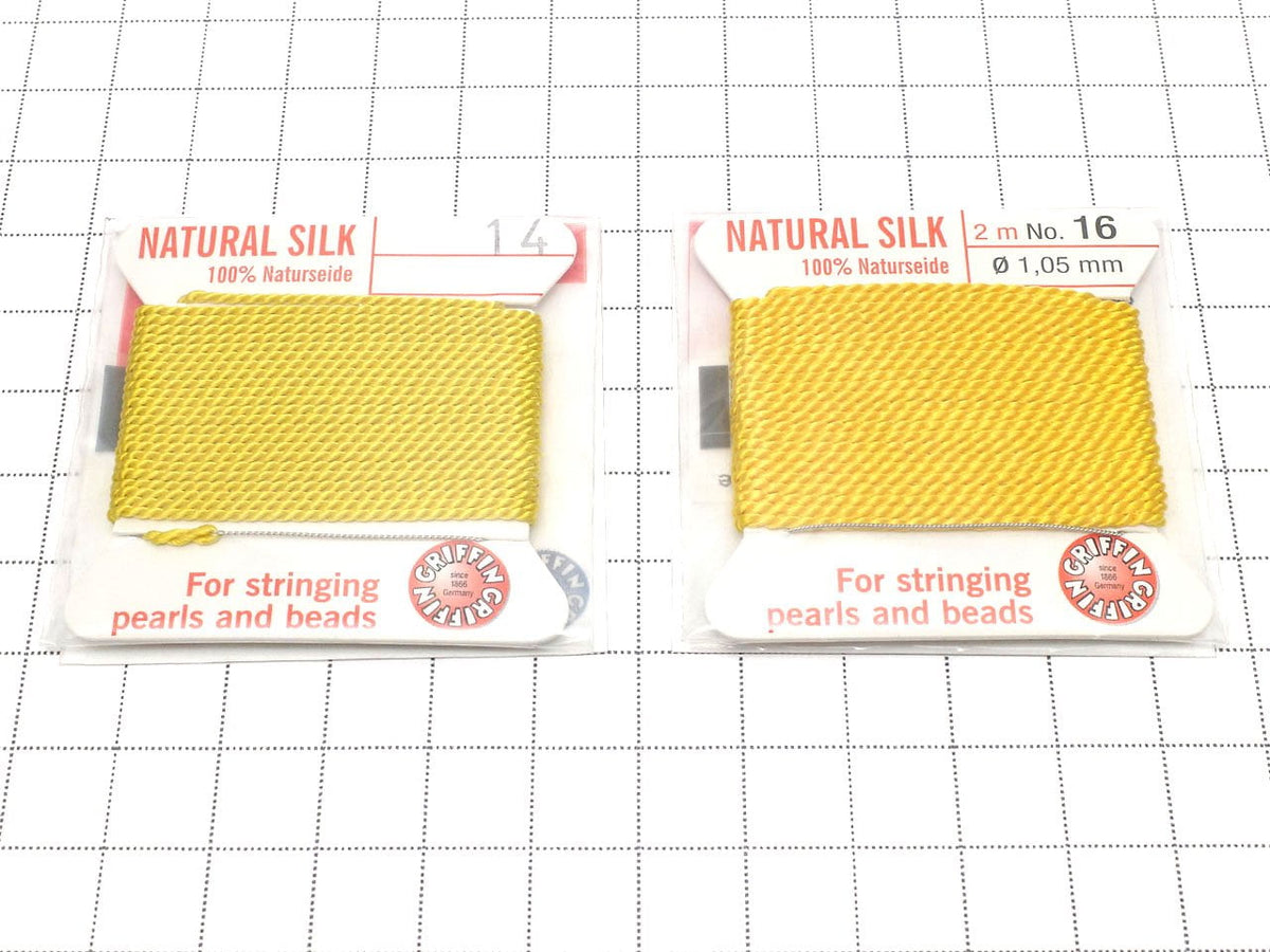 Griffin Cord (Silk Bead Cord Thread) [0.75mm-1.05mm] Yellow 1pc