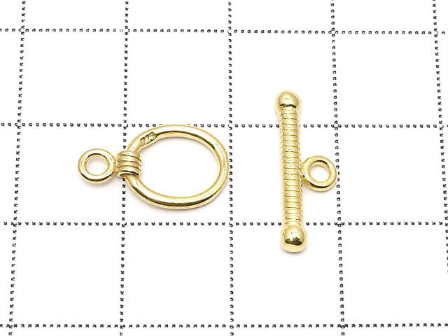 Silver925 Oval Toggle 10x9mm [Sterling Silver Finish][Rhodium Plated][18KGP] 1pair