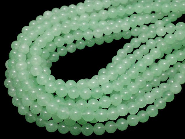 Pastel Green Jade Round 8mm 1strand beads (aprx.15inch / 36cm)