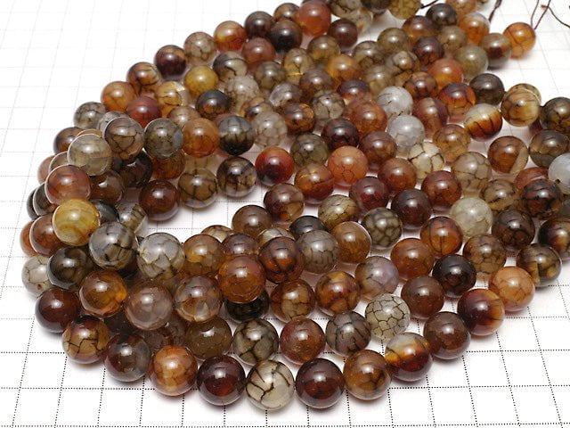 Dragon Agate Round 12mm half or 1strand beads (aprx.15inch/36cm)