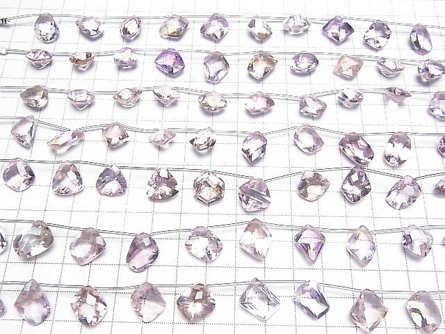 [Video]High Quality Amethyst xCitrine AAA- Fancy Shape Faceted half or 1strand (8pcs)