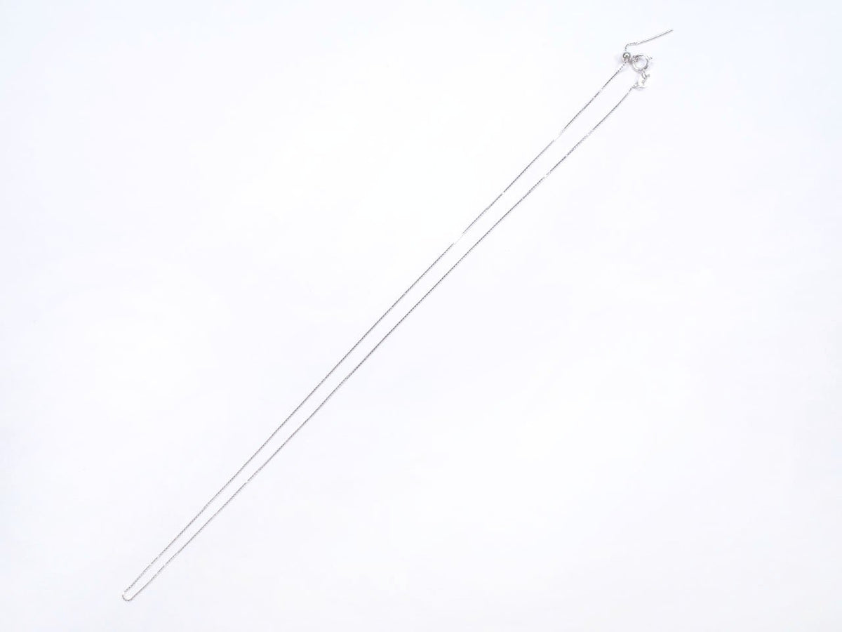 Chaîne vénitienne en argent 925 avec ajusteur coulissant, 0,5 mm, plaquée rhodium [45 cm], 1 pièce