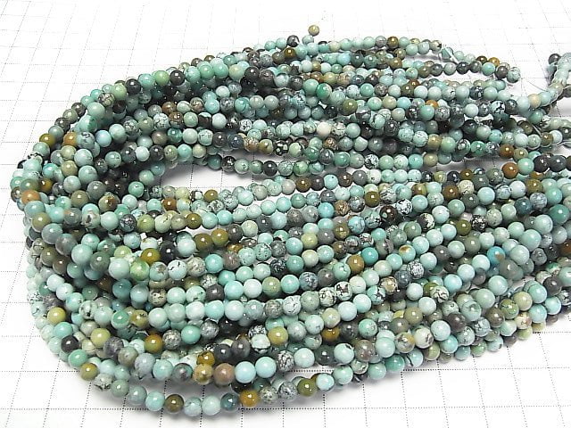 [Video] Turquoise AA+ Round 5mm 1strand beads (aprx.15inch/38cm)