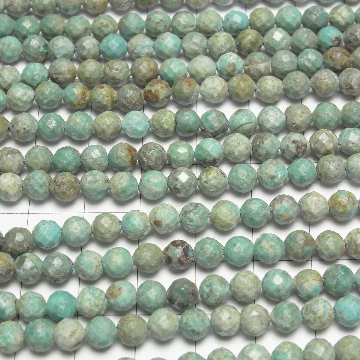 Turquoise facettée AA+ ronde 5,5mm perles demi-fil ou 1 fil (env. 15 pouces/37 cm)