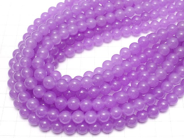 Purple color Jade Round 8mm 1strand beads (aprx.15inch/36cm)